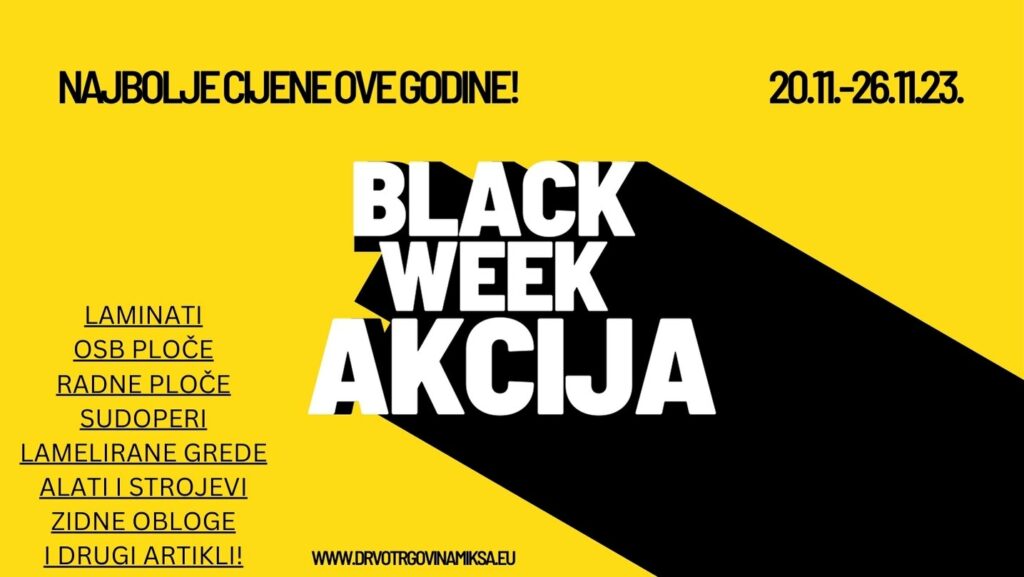 Black Week - opremite svoj prostor uz nevjerojatne popuste!