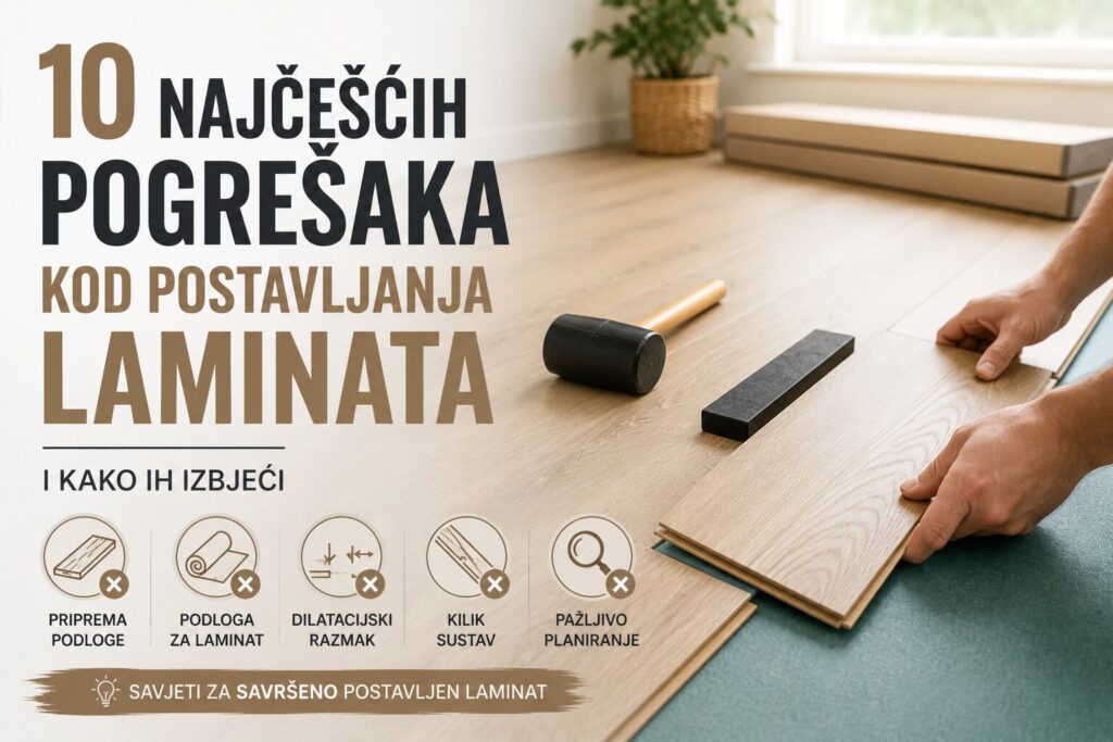 10 najčešćih pogrešaka kod postavljanja laminata – i kako ih izbjeći