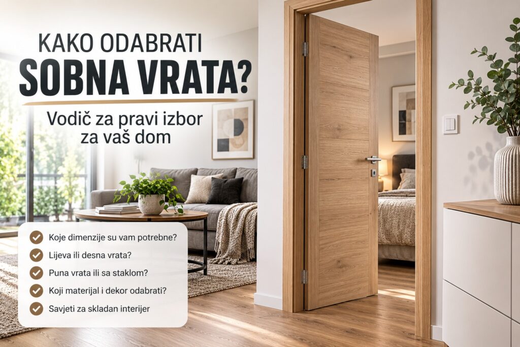 Kako odabrati sobna vrata? Vodič kroz dimenzije, materijale i stilove