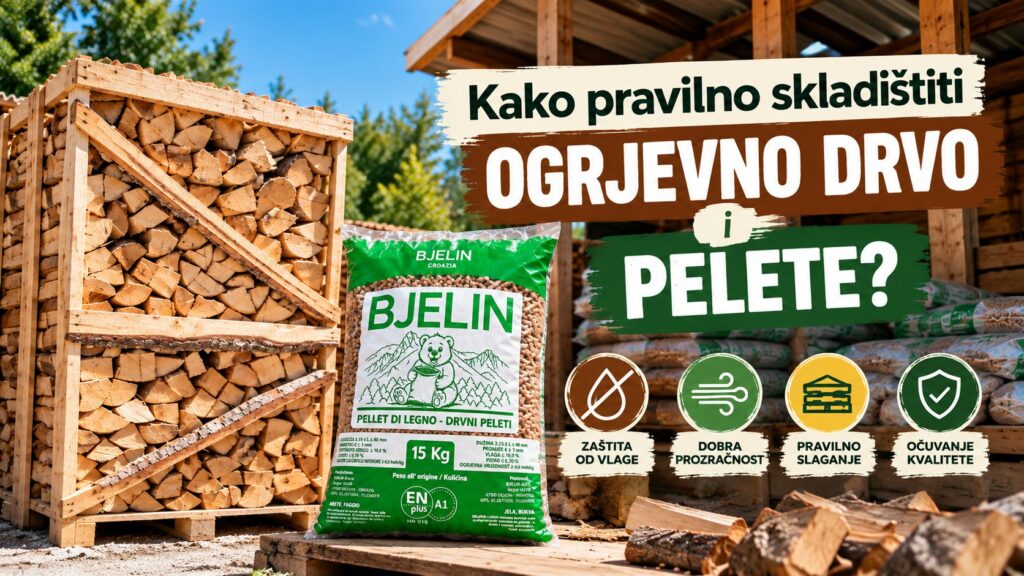 Kako pravilno skladištiti ogrjevno drvo i pelete?